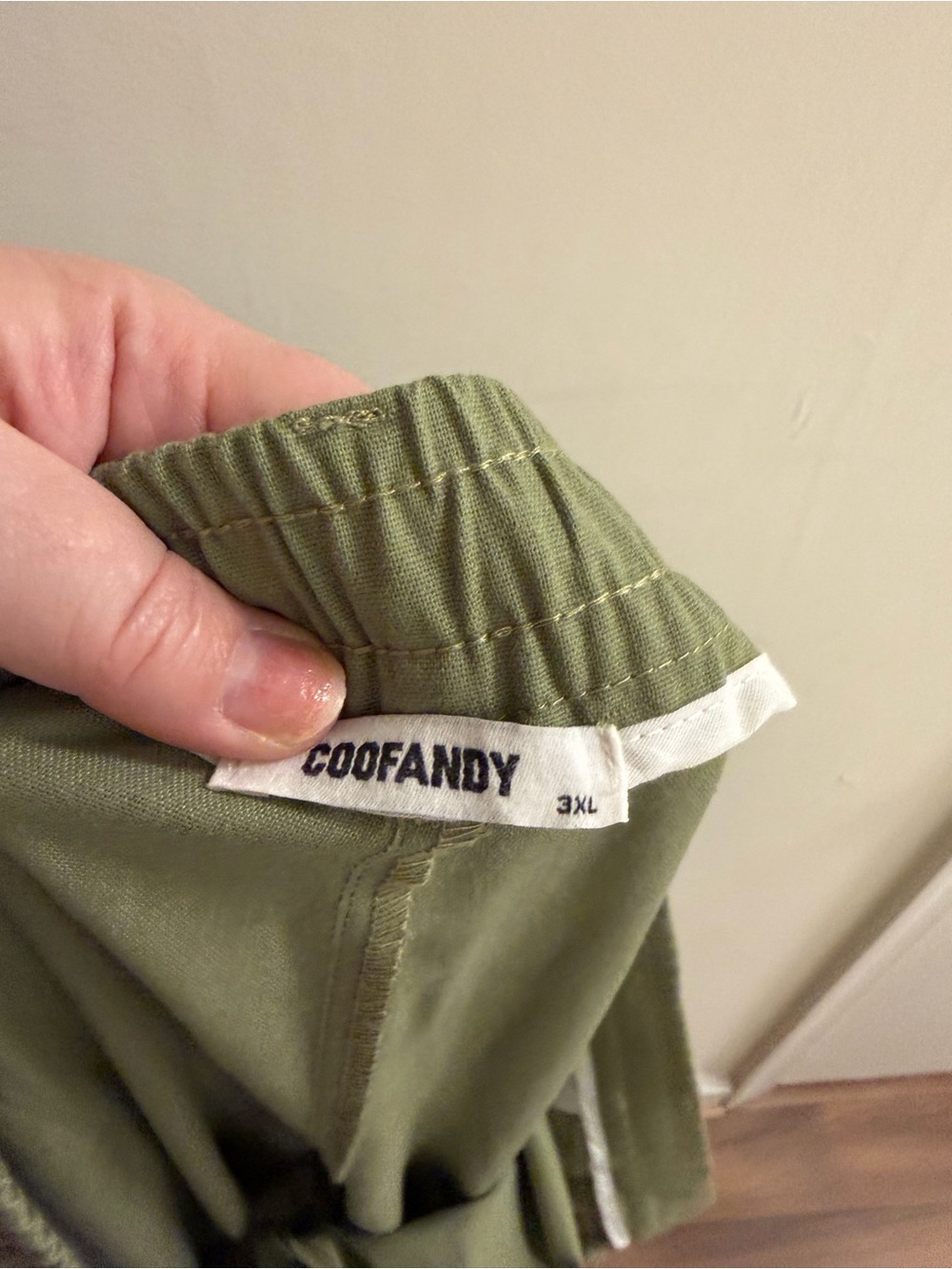 COOFANDY Men’s Olive Green Chinos - 3XL